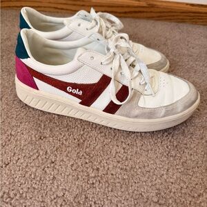 Gola White Cream Grandslam Trident Sneakers